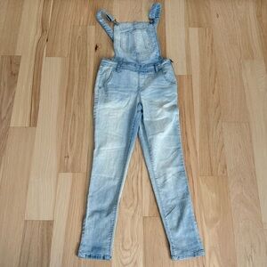 Wildflower Light Blue Denim Overalls With Side Zipper Size Small
